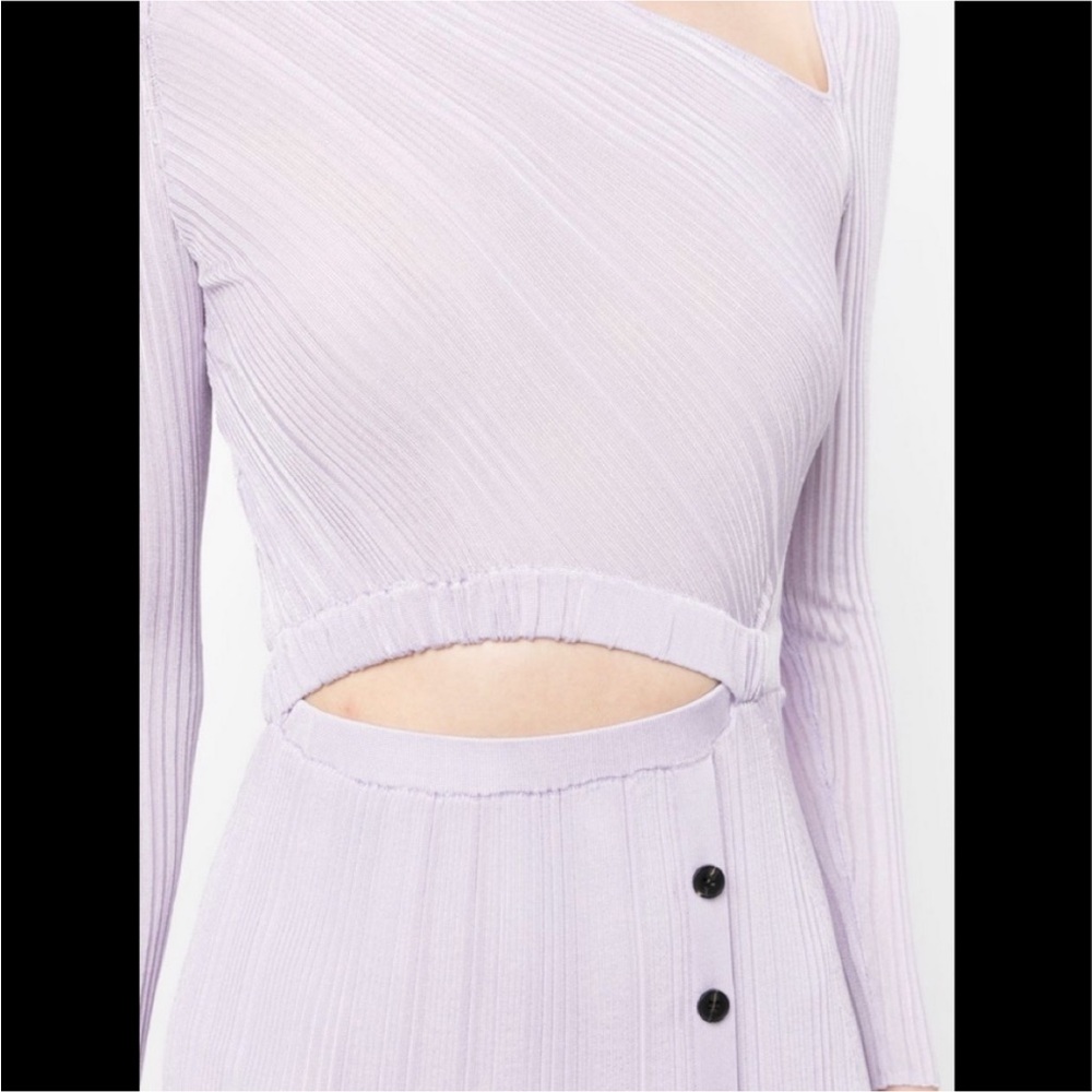 SELF-PORTRAIT Cut-Out Rib Knit Midi Dress - Picture 4 of 7